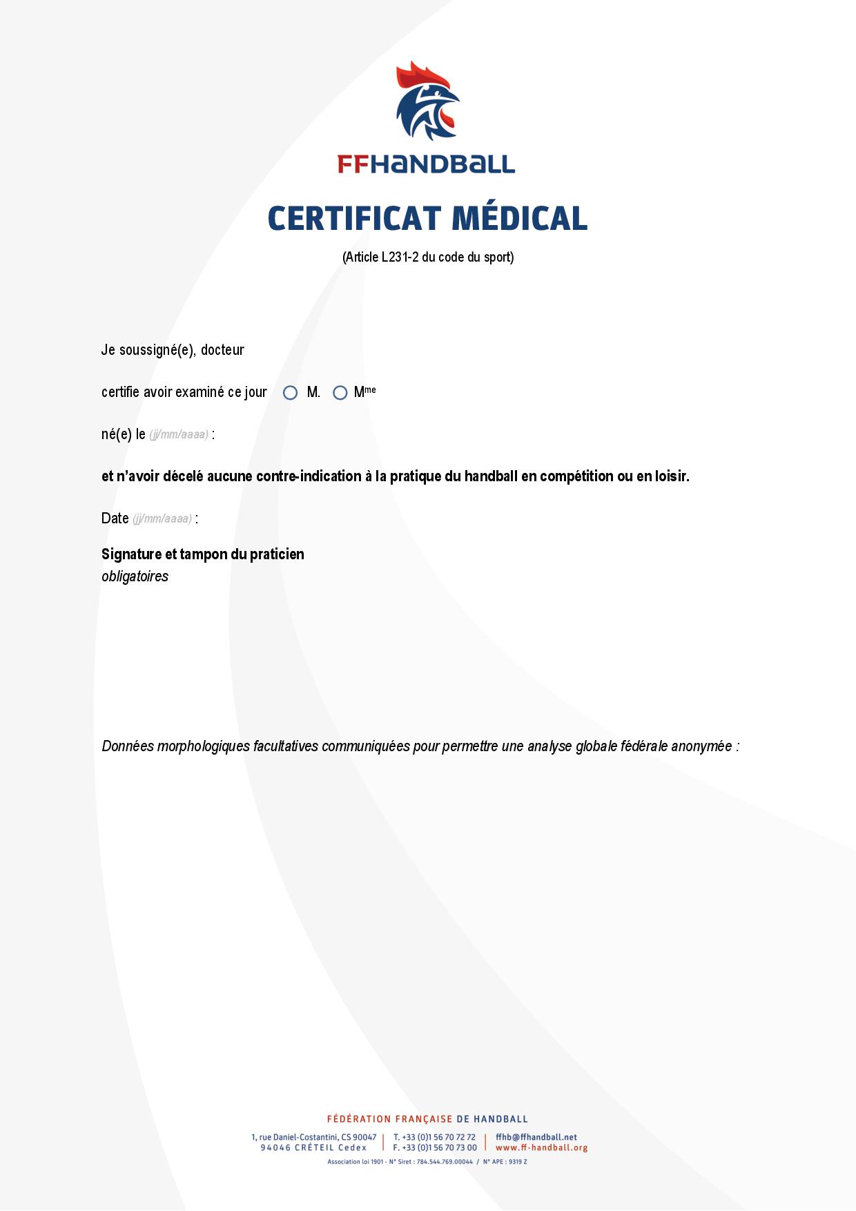 2019 20 certificat medical